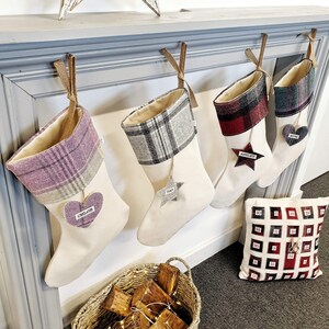 Personalised Stocking - Tweed Christmas Stocking -  Luxury Christmas Stocking - Traditional Christmas Stocking - Christmas Stocking