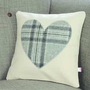 Tartan Love Heart Cushion - Tartan Pillow - Tartan Decor - Christmas Gift for Friend