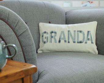 Granda Pillow - Gift for Granda - Personalised Cushion - Grandfather Gift - Grandparents Day - Grandad Gift - Grandpa Cushion