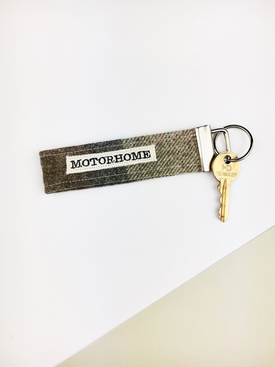 Motorhome Tweed Wristlet Keyring Motorhome Owner Motorhome Gift