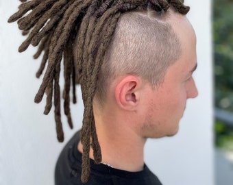 合成ドレッド、男性のヘアスタイル、バイキングブラウンセット