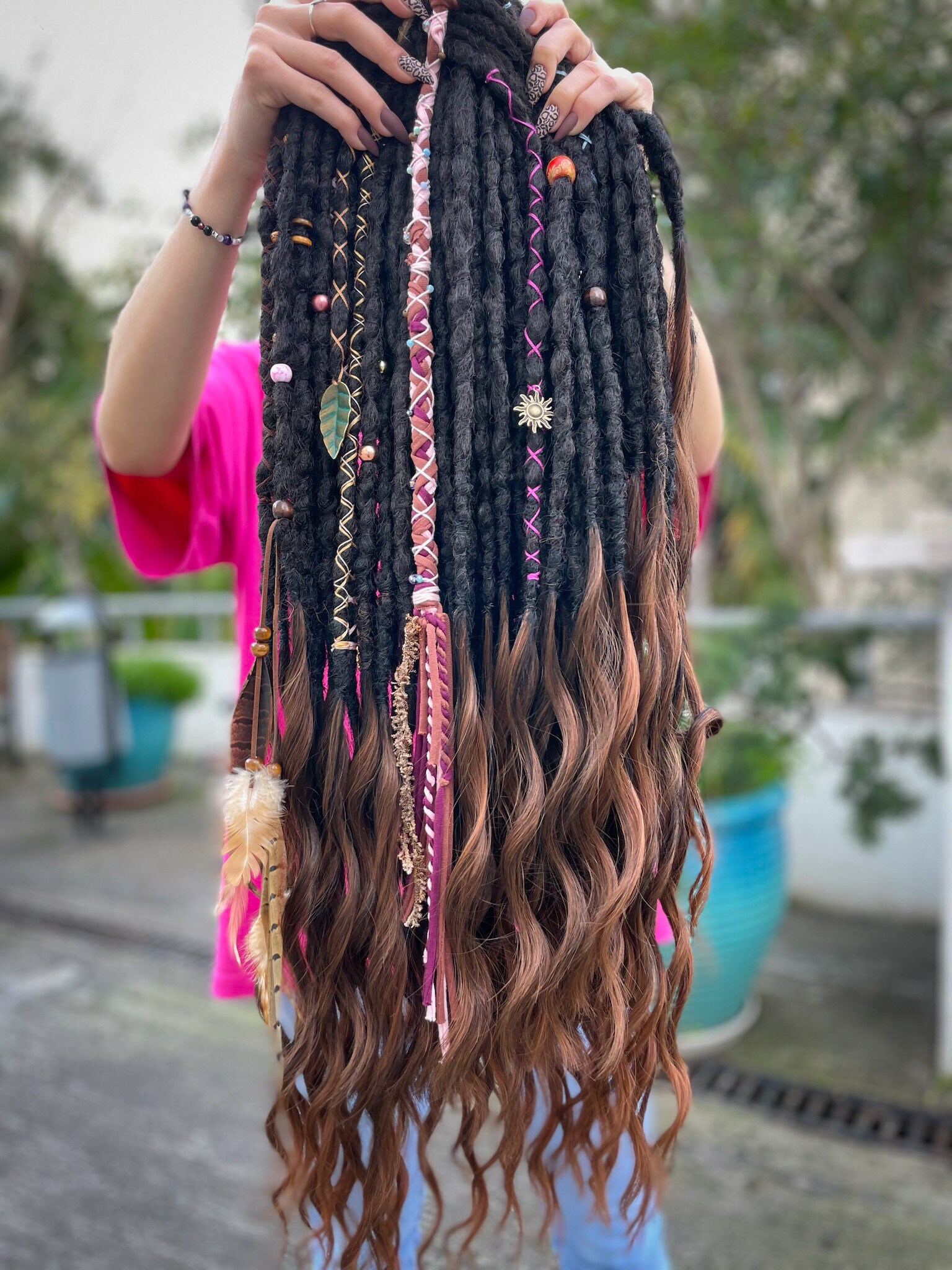 Synthetische Dreadlocks Für Frauen – Vorgefertigte Goddess Locs, 61 Cm, 8 Bündel Mit Lockigen Spitzen, Einfach Zu Installieren