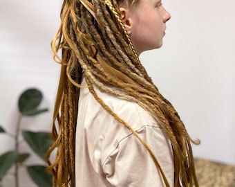 Synthetic Dreads, Dreadlocks, Synthetic Crochet Dreads and Braids, Light  Brown , Copper, Ginger Dreadstyle With Accessories, Boho Hairstyle -   Canada