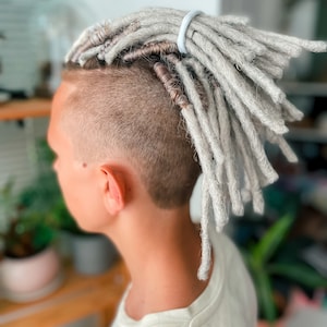 Synthetic dreads, men hairstyle,viking ash blonde set,crochet synthetic dreadlocks extensions shade,DE or SE dreads with beads, wraps