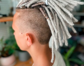 Synthetic dreads, men hairstyle,viking ash blonde set,crochet synthetic dreadlocks extensions shade,DE or SE dreads with beads, wraps