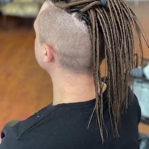 Synthetic dreads,VIKING light brown set,men hairstyle,smooth synthetic dreadlocks extensions natural brown shade,DE or SE dreads