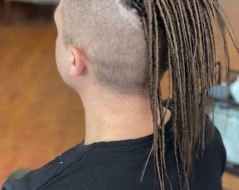 Synthetic dreads,VIKING light brown set,men hairstyle,smooth synthetic dreadlocks extensions natural brown shade,DE or SE dreads