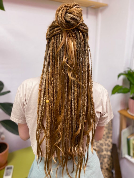 Synthetic Dreads, Dreadlocks, Synthetic Crochet Dreads and Braids, Light  Brown , Copper, Ginger Dreadstyle With Accessories, Boho Hairstyle -   Norway