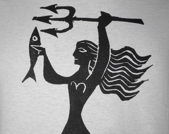 Mermaid Trident - t shirt - Vintage Siren