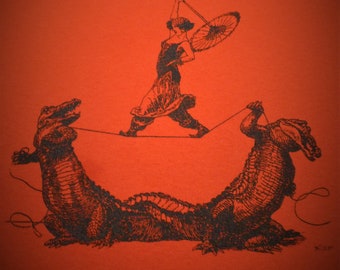 EQUILIBRIST CROCODILES vintage  t shirt