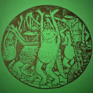 PSYCHEDELIC FROGS - magic trippy large print t shirt
