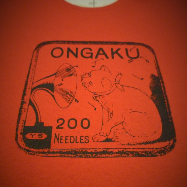 ONGAKU NEEDLES  GRAMOPHONE - t shirt