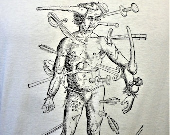 WOUND MAN -  medieval art  t shirt