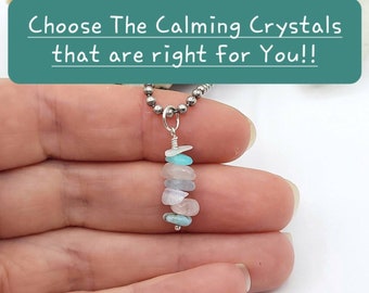Custom Calming Crystal Necklace, Build Your Own Crystal Necklace