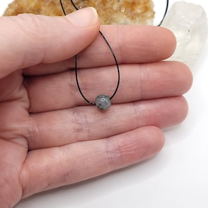 Adjustable Green Moss Agate Necklace, Green Moss Agate Choker, Dainty Crystal Bead Necklace