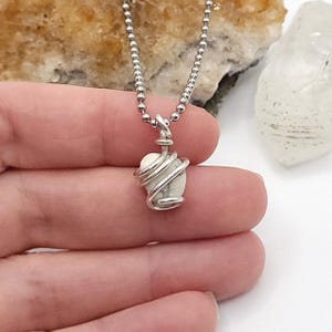 Howlite Necklace, Silver Wire Wrapped Howlite Pendant, Howlite Crystal