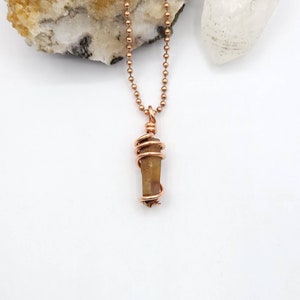 Amphibole Quartz Necklace, Angel Phantom Quartz Wire Wrapped Pendant, Crystal Healing Jewelry