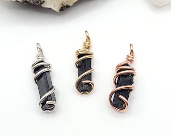 Aegirine Necklace | Raw Crystal Pendant in Copper, Silver, or Gold Filled | Rare Protection Stone | Energy Clearing Spiritual Jewelry