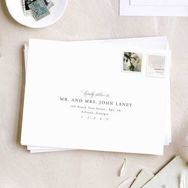 Envelope Addressing Template | Who needs a calligrapher with this 100% editable envelope address template made for Templett | Claire