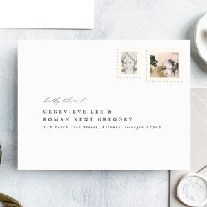 Wedding Envelope Address Template | Give your invitation envelopes the professional treatment with this printable envelope template | Roman