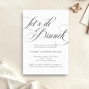 Brunch Invitation Template | Classic Wedding Brunch Invitations that are 100% Editable with Templett | Claire