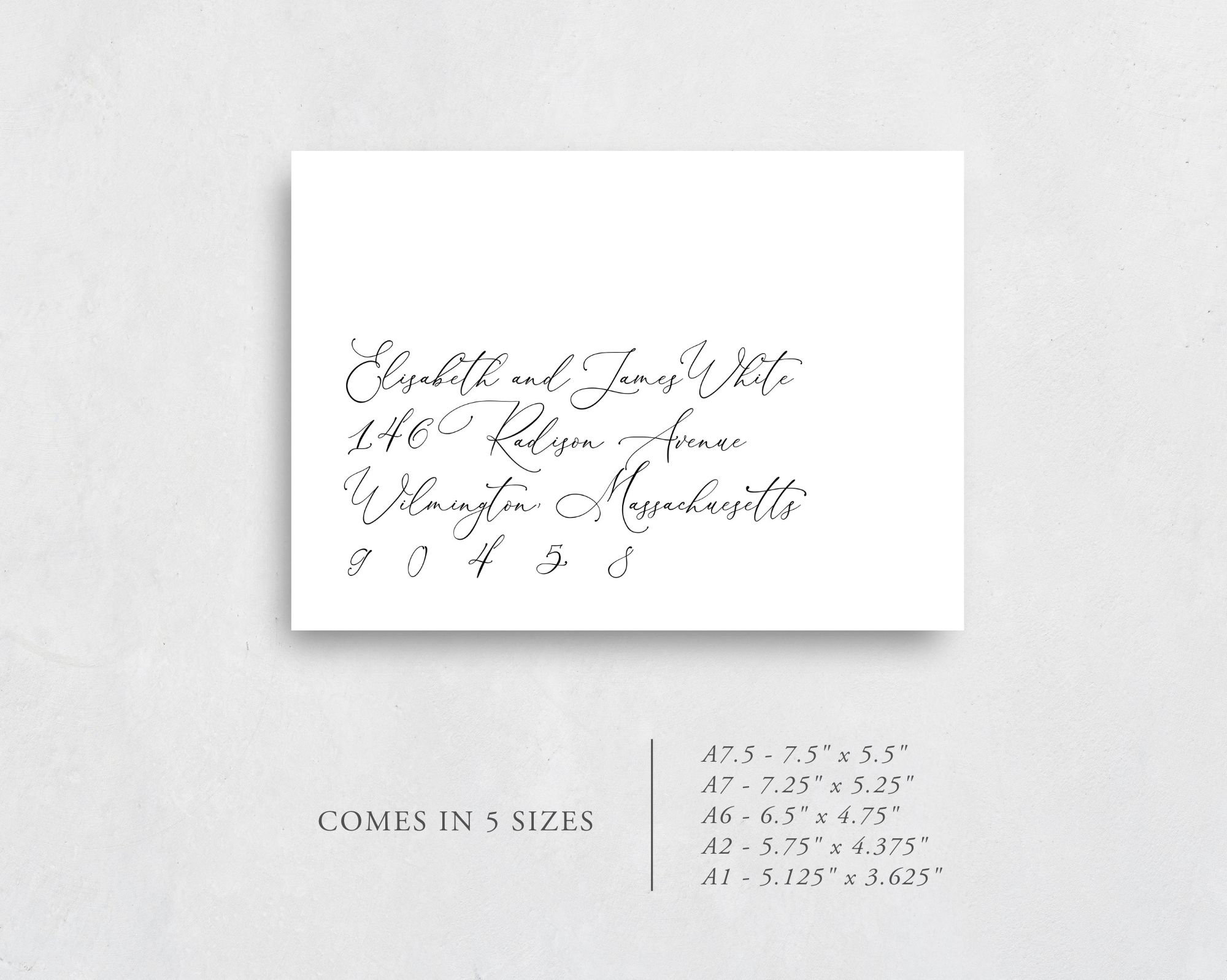 Printable Envelope Address Template Print Your Own Etsy Canada