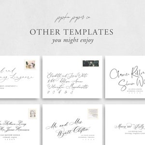 Calligraphy Wedding Envelope Template No need for a calligrapher with this 100% editable envelope address template in Templett Harry image 6