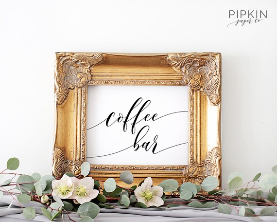 Coffee Bar Sign Coffee Bar Decor Printable Wedding Coffee Etsy