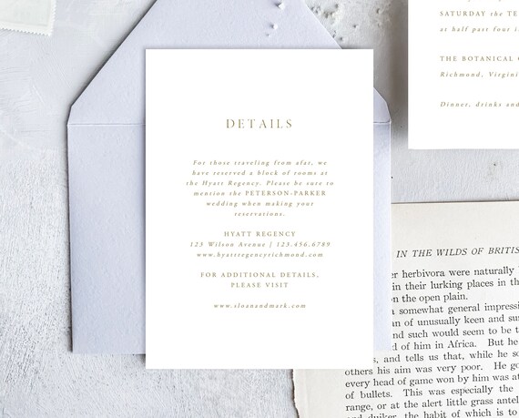 Simple Details Template | 100% editable details template you can customize online with Templett and print in minutes | Sloan