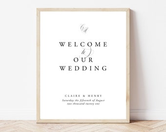 Wedding Welcome Sign | Print your own Wedding Signs with this 100% editable template for Templett | Claire