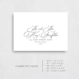 Calligraphy Wedding Envelope Template No need for a calligrapher with this 100% editable envelope address template in Templett Harry image 3