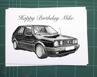 Golf GTi Birthday Card