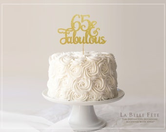 65 cake topper etsy