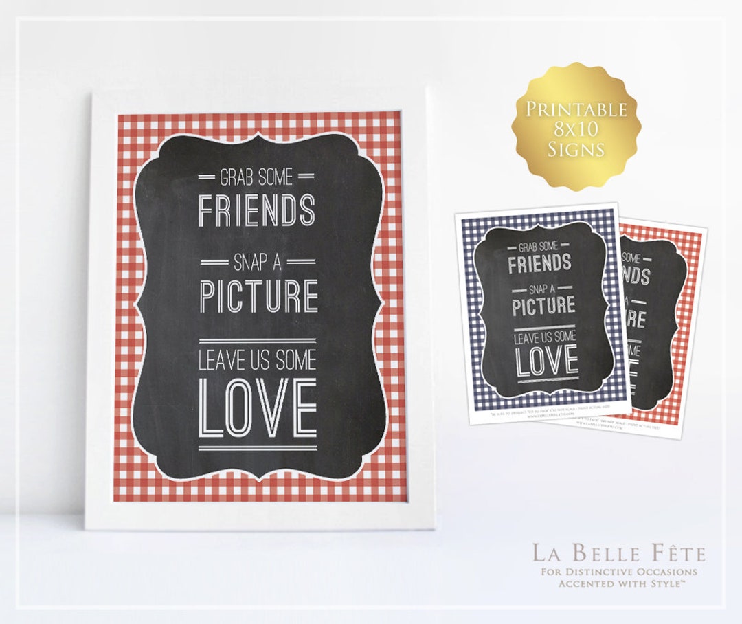 I DO BBQ Barbecue Rehearsal Dinner Couples Shower Wedding Navy Blue Red Gingham Buffalo 8x10