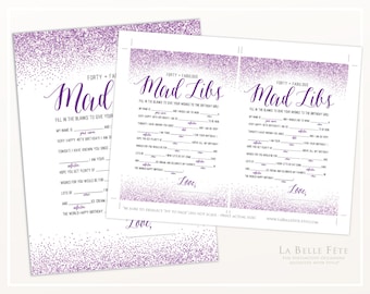 FORTY &amp; FABULOUS Mad Libs 40th Birthday Game / Rainbow | Etsy
