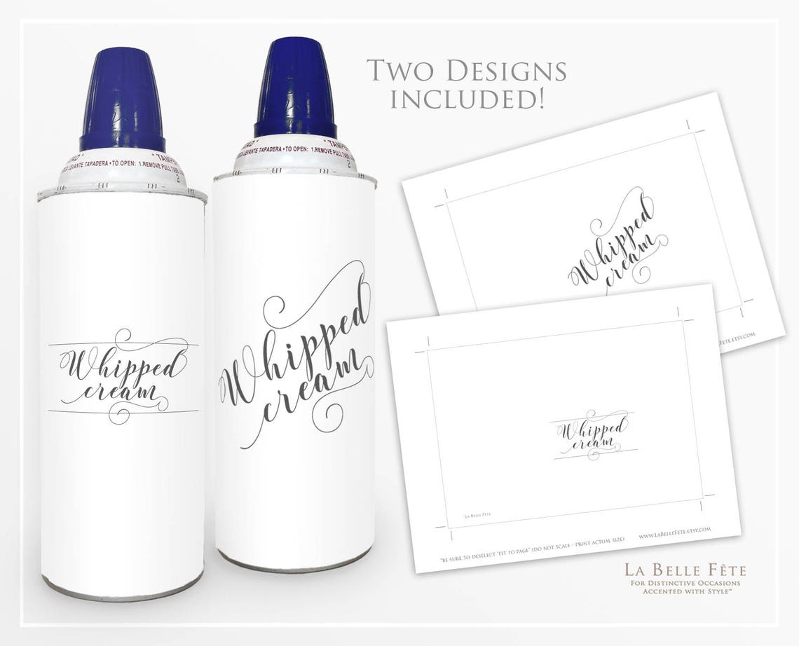 HOT COCOA BAR Whipped Cream Label / Diy Printable Winter - Etsy