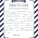 FORTY &amp; FABULOUS Mad Libs 40th Birthday Girl Game Nautical / - Etsy