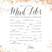 FORTY &amp; FABULOUS Mad Libs 40th Birthday Game / Rainbow Sprinkles Design ...