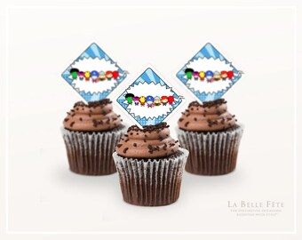 CALLING ALL SUPERHEROES Cupcake Toppers printable