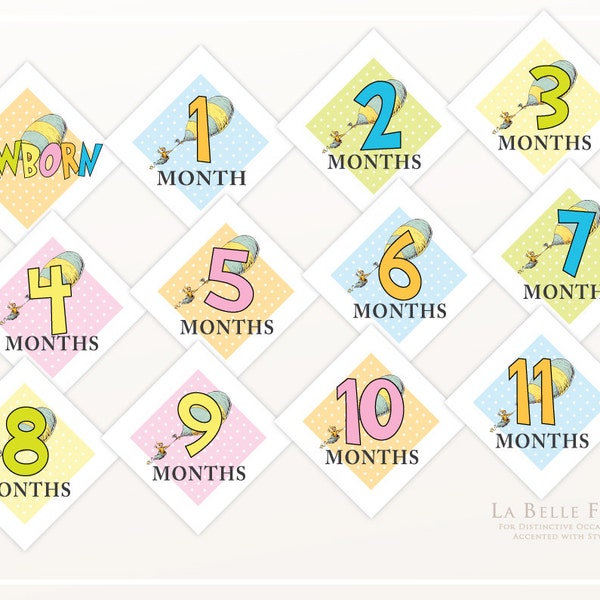 Oh! The Places You'll Go MONTH BANNER / LABEL diy printable