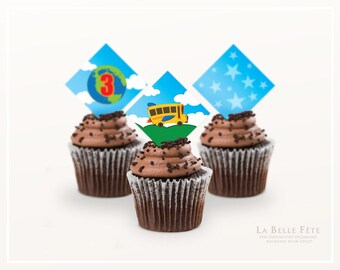 MAGIC SCHOOL BUS Cupcake Toppers printable