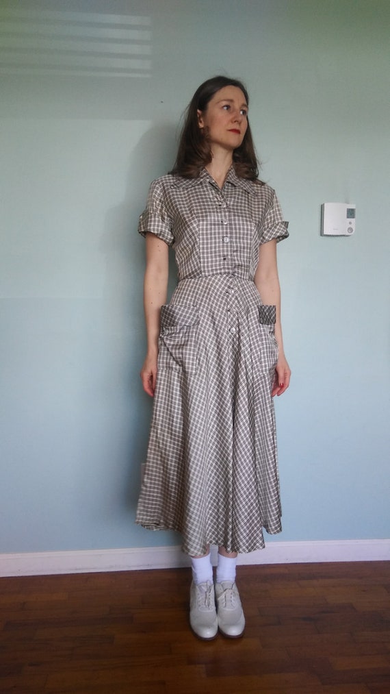 1940s shirt dress