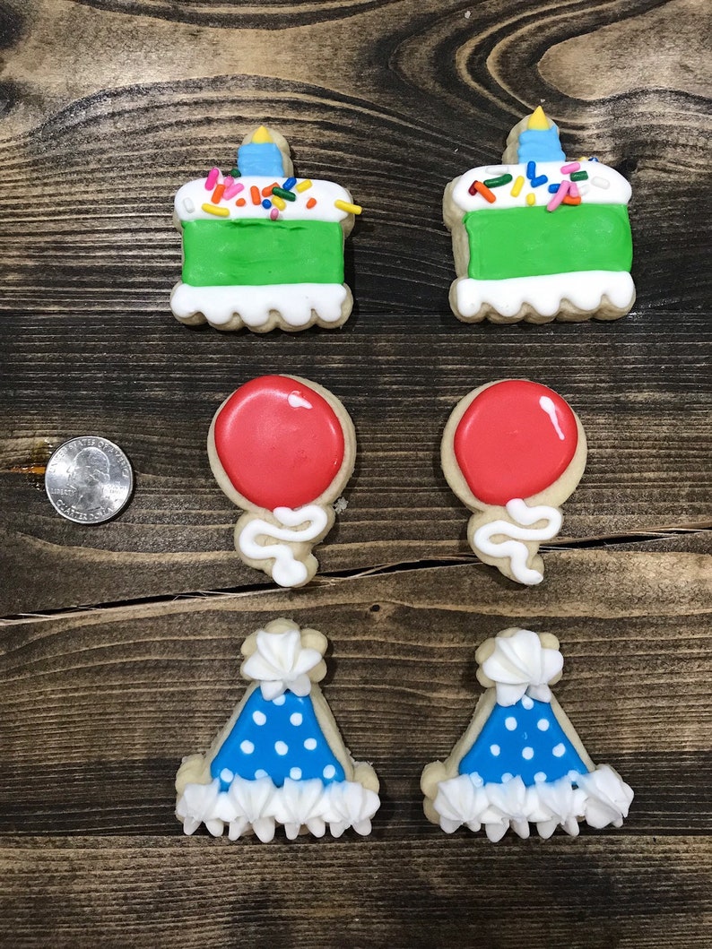 36 Mini Birthday Cookies