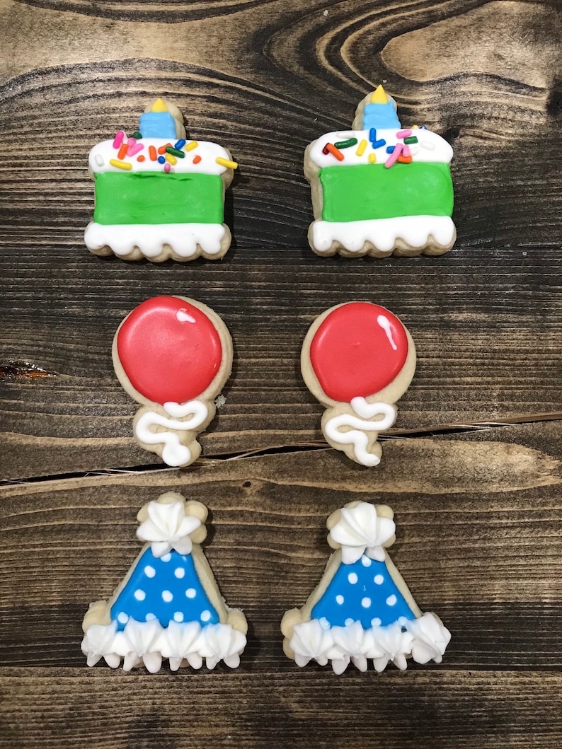 36 Mini Birthday Cookies