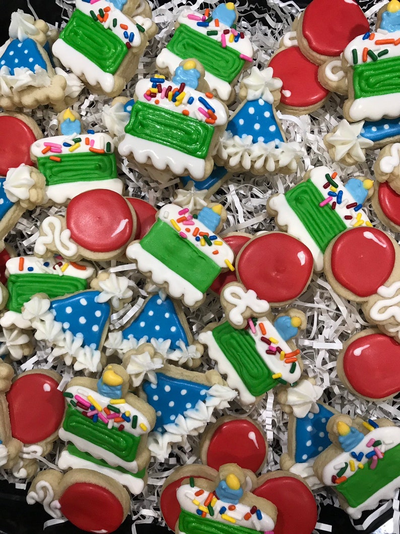 36 Mini Birthday Cookies