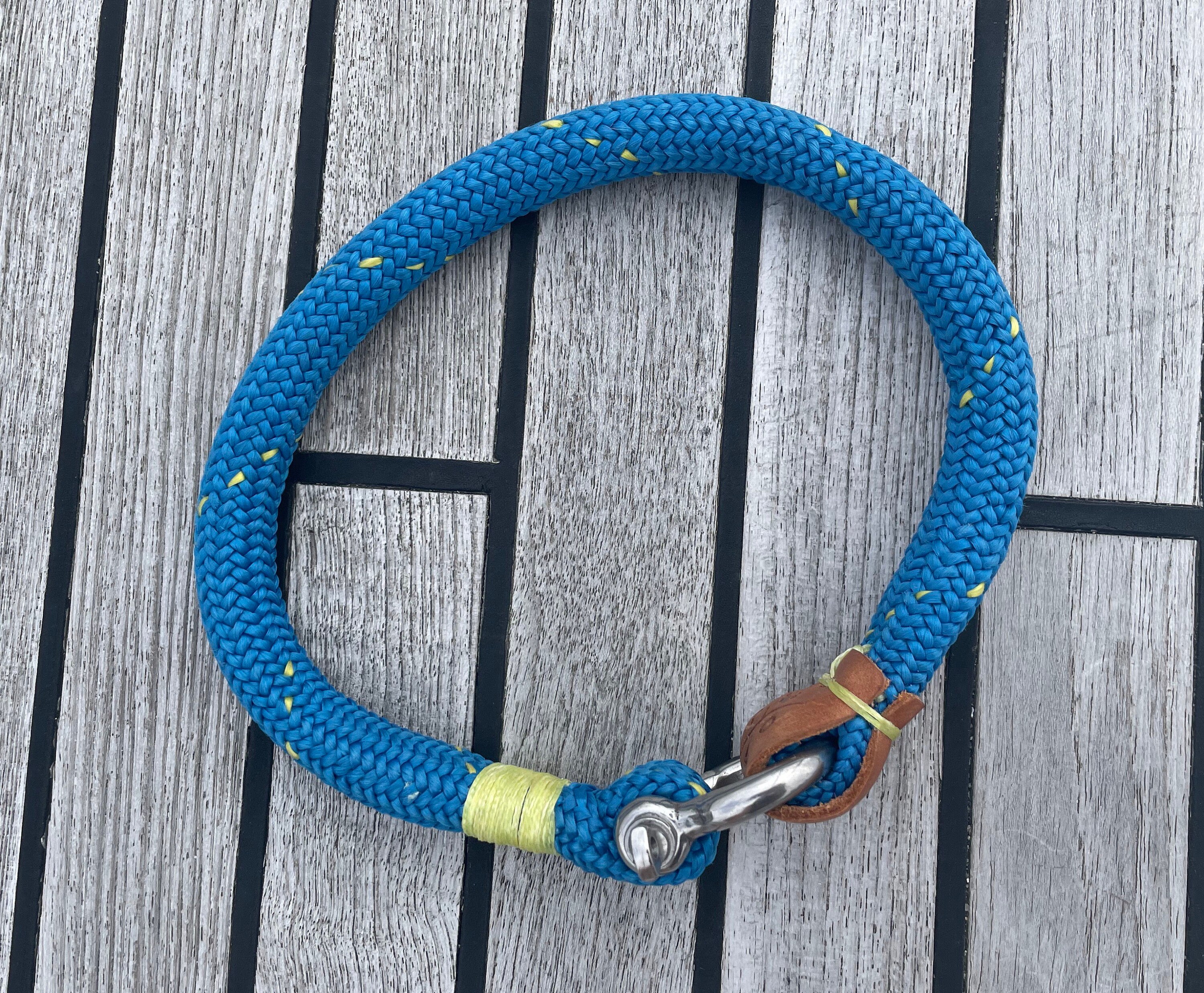 Nautical Rope Bracelet with Bronze Anchor - Helm & Harbor - Dog leashes,  dog collars, nautical accessories and more - Helm and Harbor