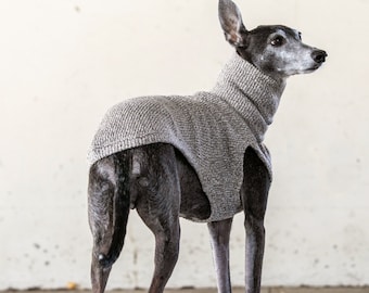 Italian Greyhound Clothing, Melange Cotton Wool Knit Vest [BEIGE]