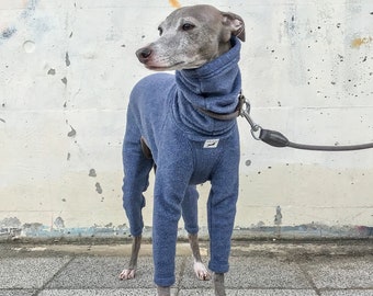 Italian Greyhound Clothing, Fleece Jammies,Jumpsuit,Romper,Onesie [BLUE]