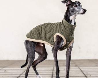 Whippet, Italian Greyhound Clothing, Quilted Vest, Coat, Outer [KHAKI]