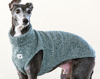 Italian Greyhound Clothing, Melange Cotton Wool Knit Vest [GREEN]